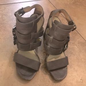 Via Spiga Gladiator Grey Gladiator Leather Sandals, Size 37, Used, $100 OBO